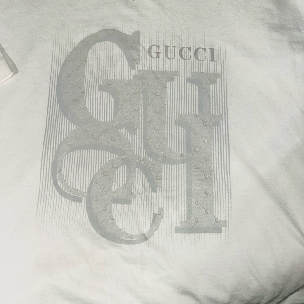 Gucci White Graphic Tee for Men